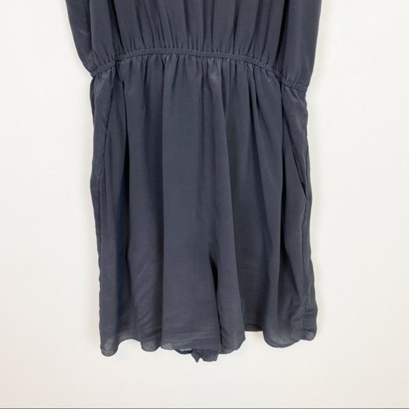 Aritzia | Wilfred | Rive Silk Romper Dark Grey Size M - Picture 5 of 12